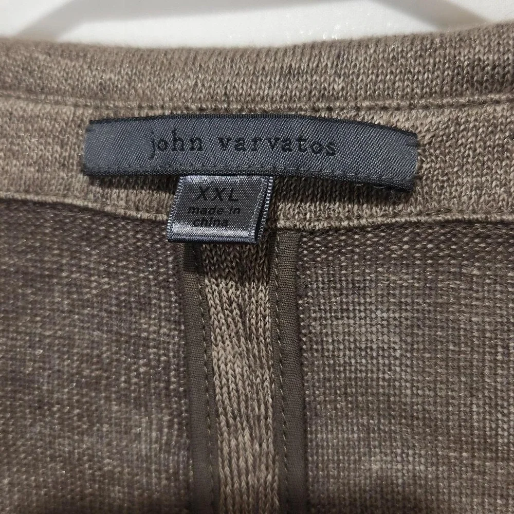 John Varvatos Men's XXL Brown Knit Blazer Sport Coat Two Button Casual Jacket